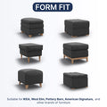 Tapioca Ottoman Slipcover (Large), Microfibra Collection
