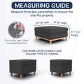 Mango Ottoman Slipcover (Large), Microfibra Collection