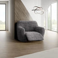 Vittoria Grey Reclining Armchair Slipcover, Microfibra Printed Collection