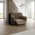Vittoria Brown Reclining Armchair Slipcover, Microfibra Printed Collection