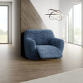 Vittoria Blue Reclining Armchair Slipcover, Microfibra Printed Collection