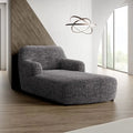 Vittoria Grey Chaise Lounge Slipcover, Microfibra Printed Collection