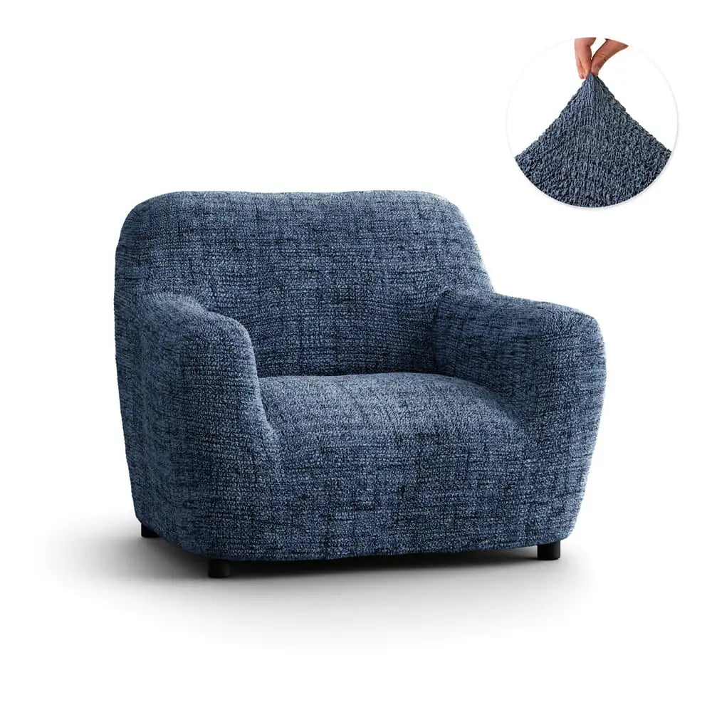 Vittoria Blue Armchair Slipcover, Microfibra Printed Collection