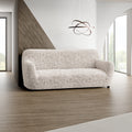 Vittoria Beige Sofa 3 Seater Slipcover, Microfibra Printed Collection