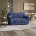 Navy Blue Loveseat 2 Seater Slipcover, Fuco Velvet Collection