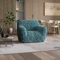 Teal Armchair Slipcover, Fuco Velvet Collection