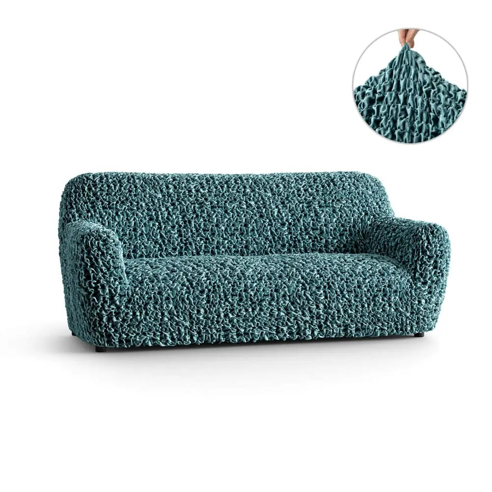 Teal Sofa 3 Seater Slipcover, Fuco Velvet Collection