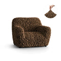 Brown Armchair Slipcover, Fuco Velvet Collection