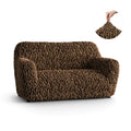 Brown Loveseat 2 Seater Slipcover, Fuco Velvet Collection