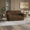 Brown Loveseat 2 Seater Slipcover, Fuco Velvet Collection