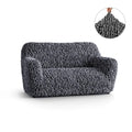 Grey Loveseat 2 Seater Slipcover, Fuco Velvet Collection