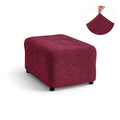 Burgundy Ottoman Slipcover (Medium), Velvet Collection