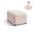 Ivory Ottoman Slipcover (Medium), Velvet Collection