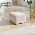 Ivory Ottoman Slipcover (Medium), Velvet Collection