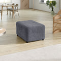 Grey Ottoman Slipcover (Medium), Velvet Collection