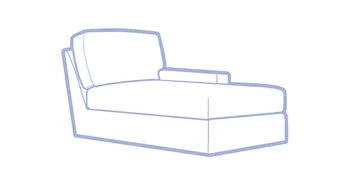 PEARCE ROLL ARM CHAISE LOUNGE