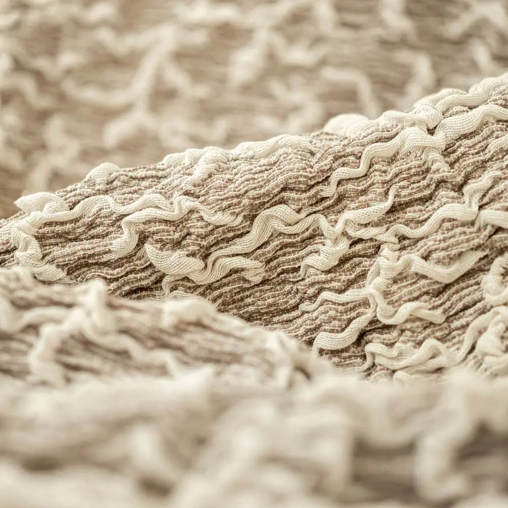 Beige Artistico Recliner Slipcover, Jacquard 3D Collection