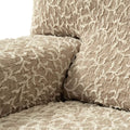 Beige Artistico Recliner Slipcover, Jacquard 3D Collection