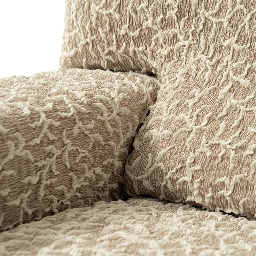 Beige Artistico Recliner Slipcover, Jacquard 3D Collection