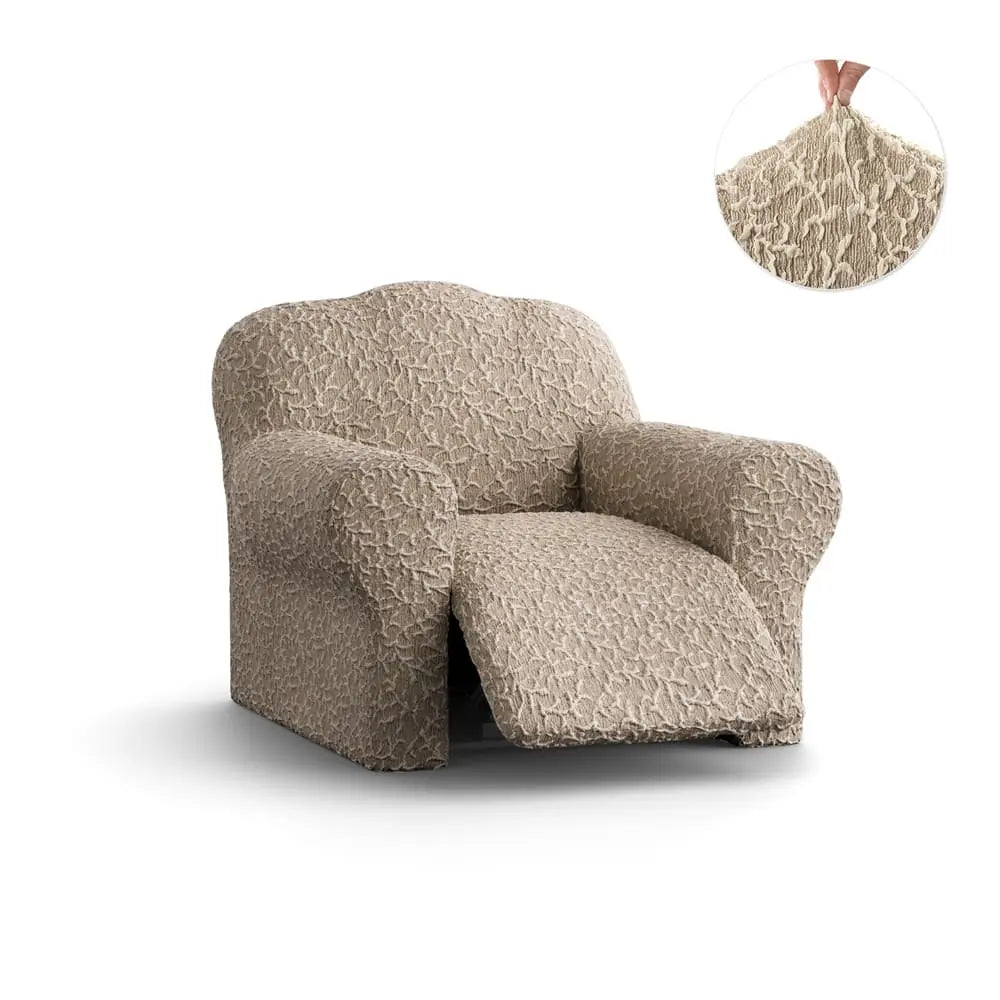 Beige Artistico Recliner Slipcover, Jacquard 3D Collection