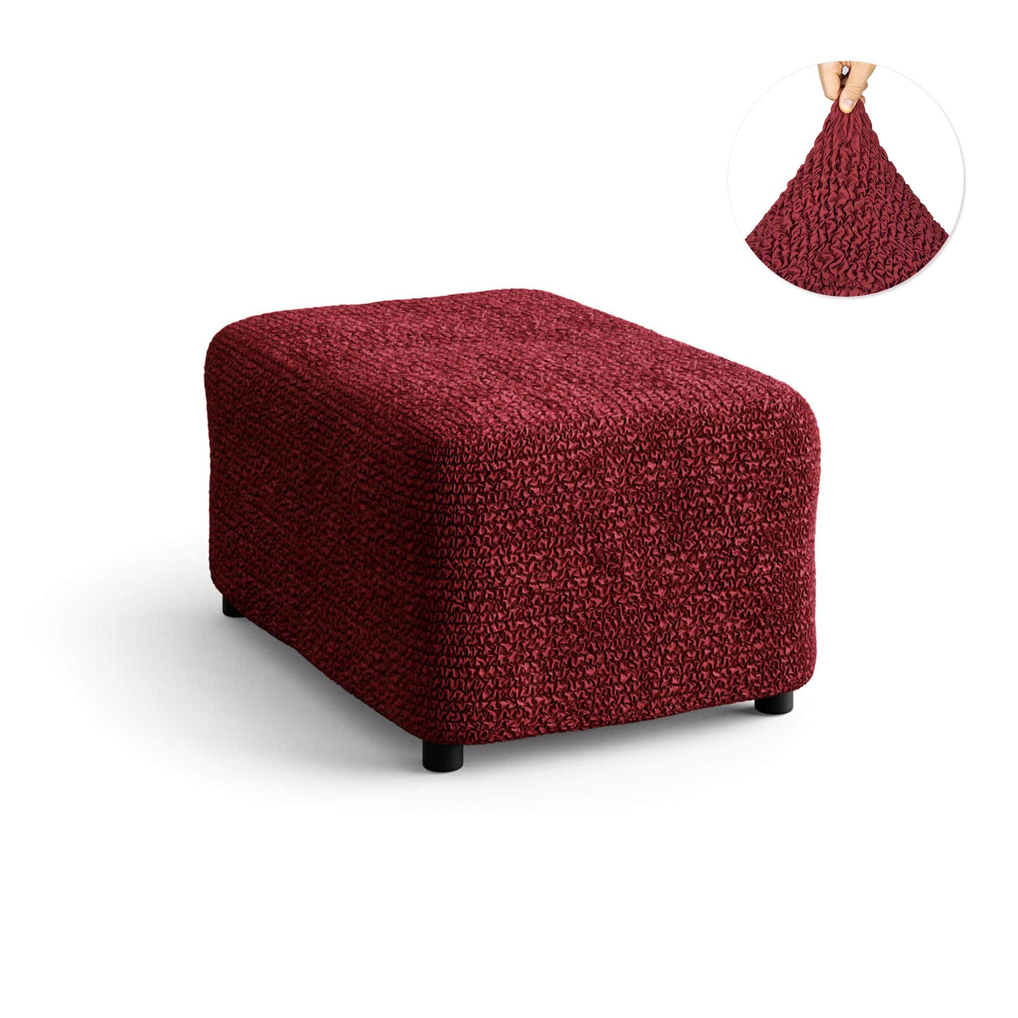 Ottoman Slipcover, Microfibra Collection