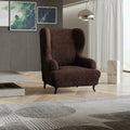 Dark Brown Wingback Chair Slipcover, Microfibra Collection