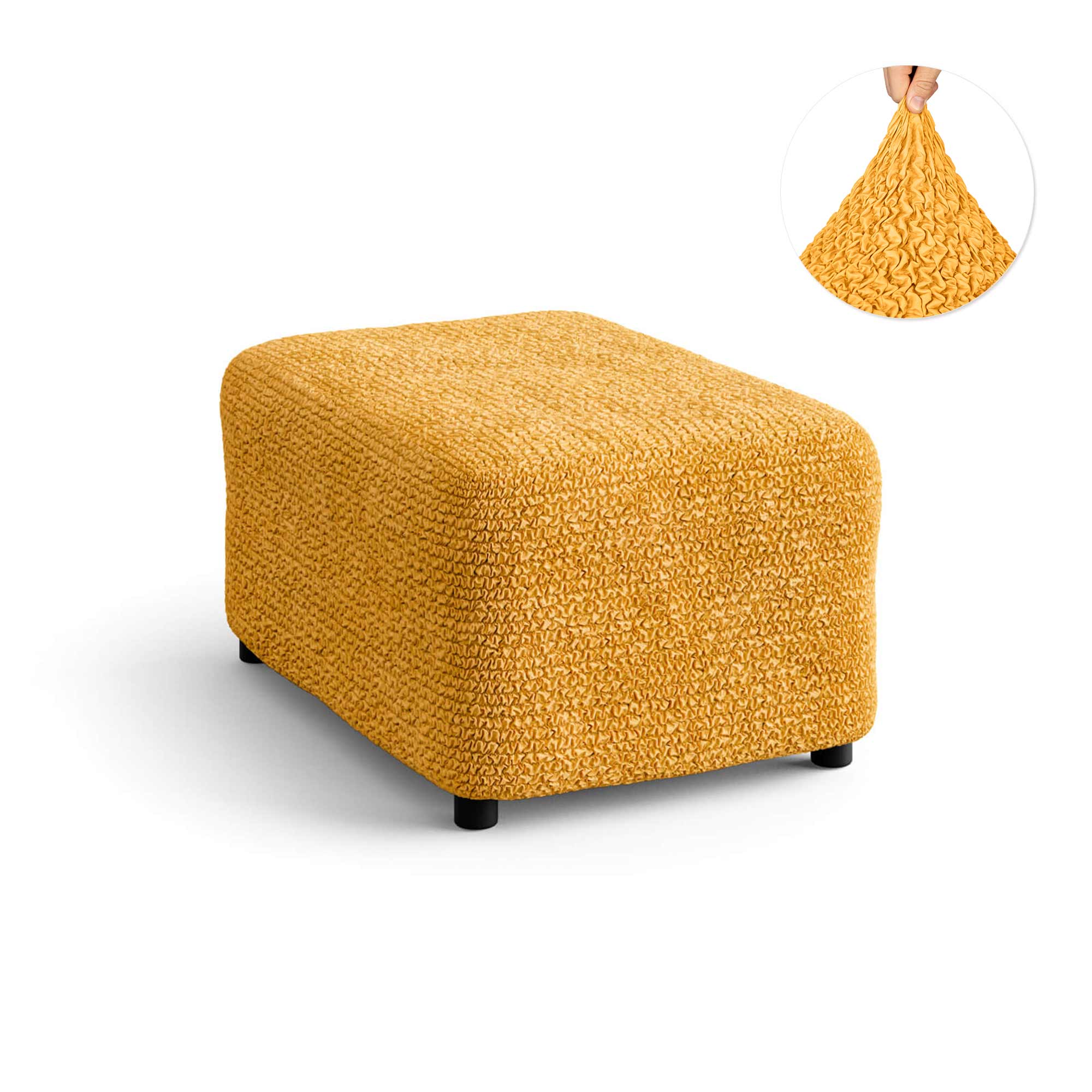 Ottoman Slipcover, Microfibra Collection