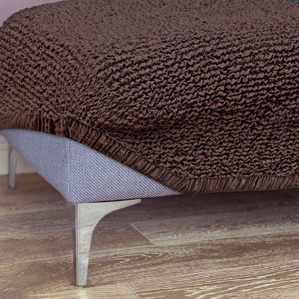 Brown Ottoman Slipcover (Medium), Mille Righe Collection