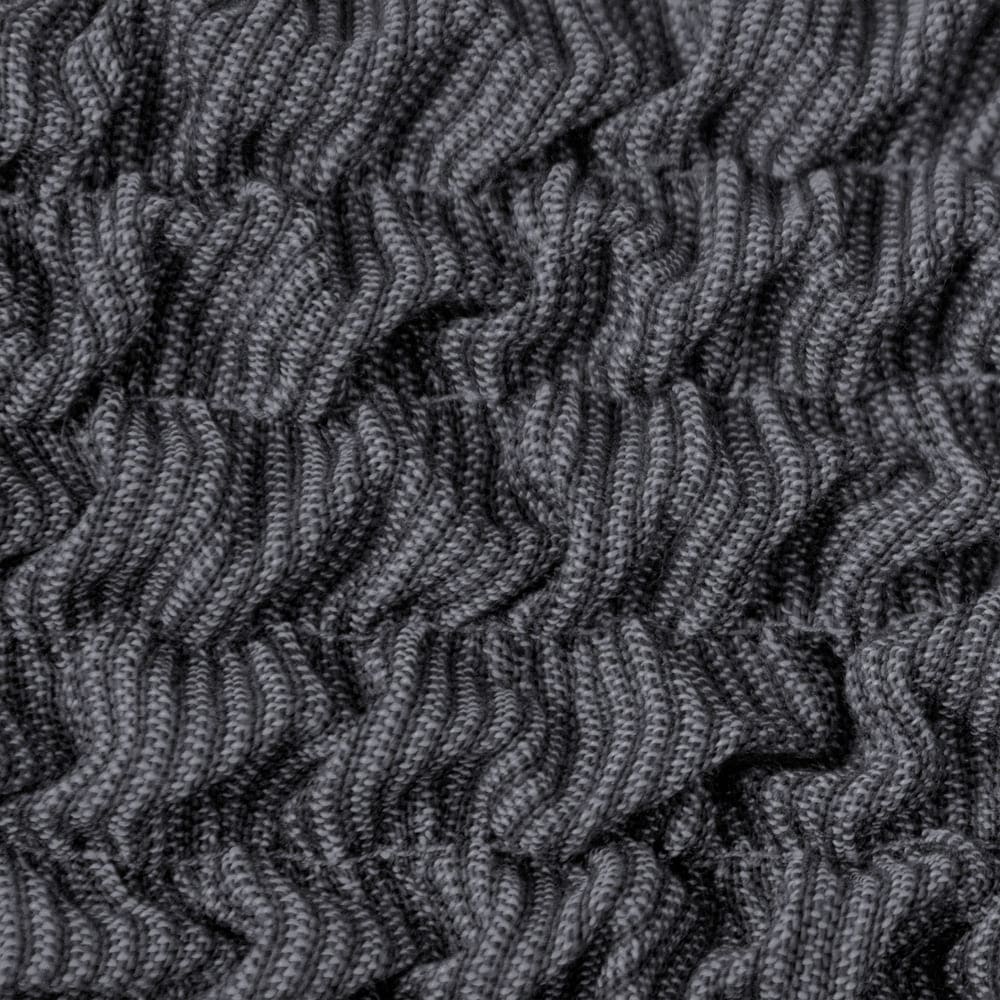 Dark Grey Ottoman Slipcover (Medium), Mille Righe Collection