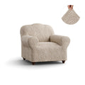 Beige Vento Armchair  Slipcover, Jacquard 3D Collection