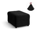 Black Ottoman Slipcover (Medium), Velvet Collection