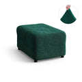 Emerald Green Ottoman Slipcover (Medium), Velvet Collection